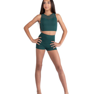DANZNMOTION 22406C HIGH WAIST BOOTY SHORT- YOUTH