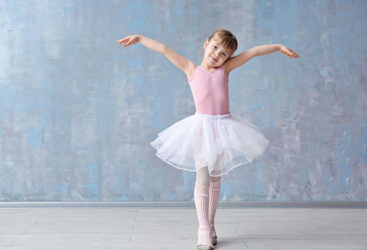 Little Ballerina in Dance Studio
